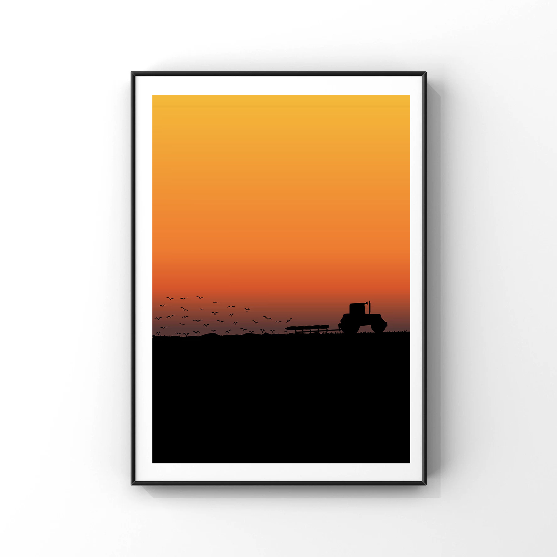 Abstrakter Kunst-Traktor, der  – Farming Agriculture Pictures Bewertung und Preis